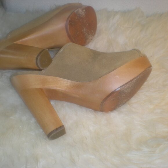 COACH BRAND  Platform  Mule  Sandal   Tan  Size 8B  JANETT - Picture 7 of 7